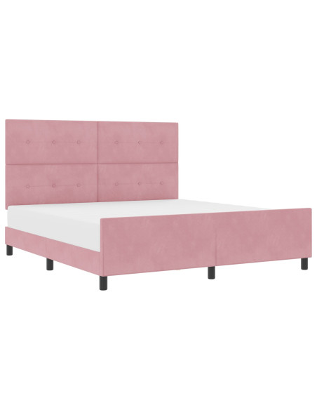 Letto in Velluto Rosa  180x200 cm