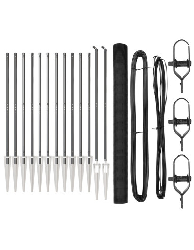 Palo della recinzione Grigio 50 x 1,5 m (maglia 12 x 12 mm)