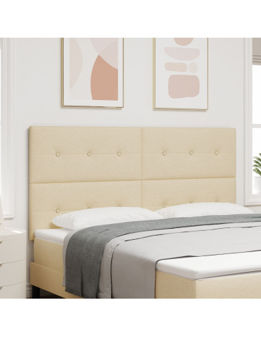 Testiera con testiera Crema 180 cm Pelle Sintetica