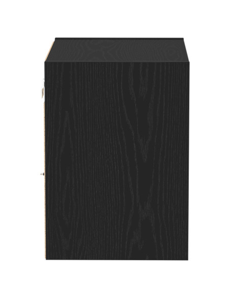 Mensola flottante  Nero Rovere 40x28,5x40 cm Legno ingegnerizzato