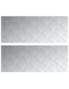 Gradini per Scale 2 pcs Argento 100 x 40 cm Alluminio 2