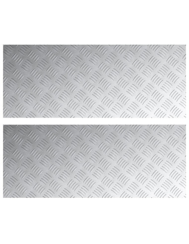 Gradini per Scale 2 pcs Argento 100 x 40 cm Alluminio