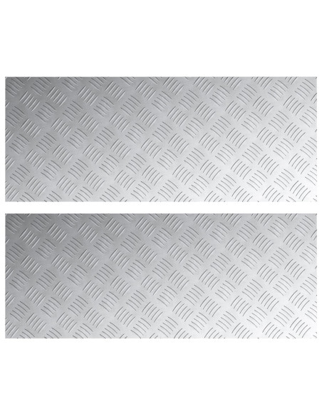 Gradini per Scale 2 pcs Argento 100 x 40 cm Alluminio
