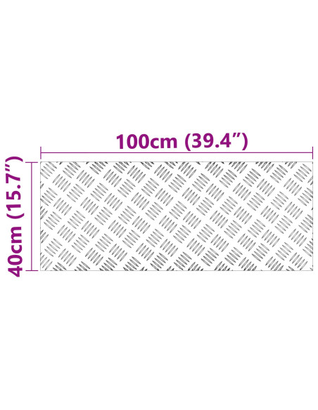 Piaste in Alluminio a Scacchi 2 pcs Antiscivolo 100x40 cm