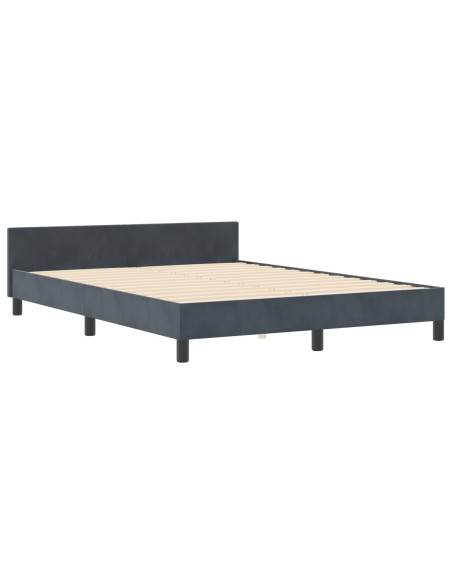 Rete letto  Grigio scuro 160x200 cm Velluto