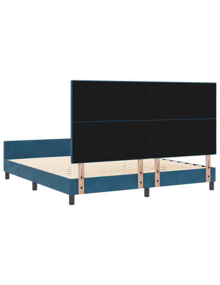 Struttura del Letto Blu Scuro 180x200 cm in Velluto