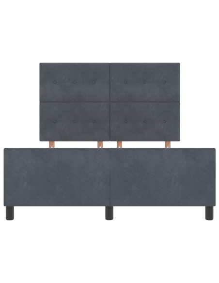 Rete letto  Grigio scuro 160x200 cm Velluto