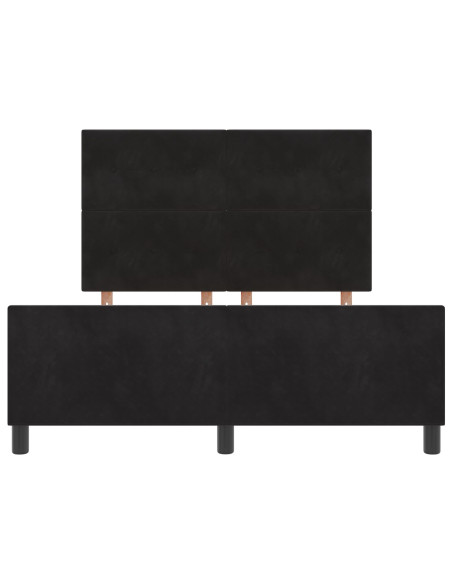Struttura del letto in velluto nero  160x200 cm