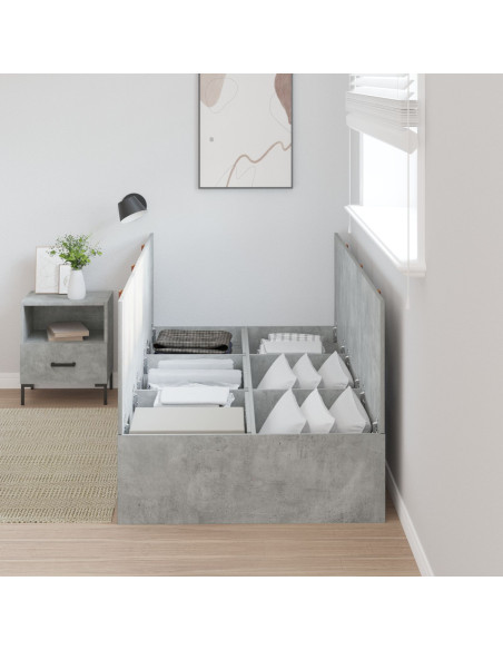 Struttura Letto  Grigio cemento Legno ingegnerizzato Durevole