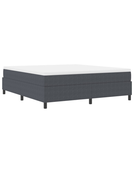 Letto Box Spring Grigio Scuro Super King in Tessuto Vellutato