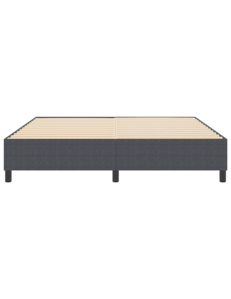 Letto Box Spring Grigio Scuro Super King in Tessuto Vellutato