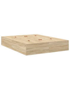 Struttura letto con contenitore Rovere Sonoma 140 x 190 cm