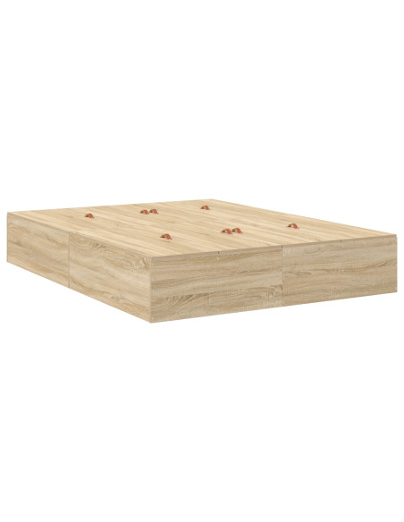 Letto con contenitore Rovere Sonoma Legno ingegnerizzato