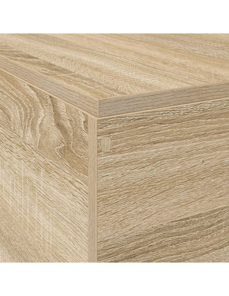 Letto con contenitore Rovere Sonoma Legno ingegnerizzato