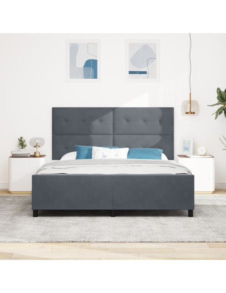 Struttura Letto  Grigio Scuro 180x200 cm Velluto