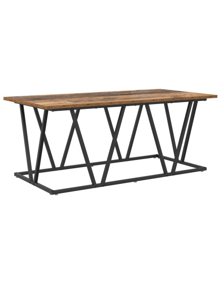 Tavolino da caffè  in legno vecchio 100x50x40 cm, realizzato in legno ingegnerizzato e metallo.