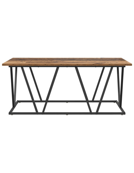 Tavolino da caffè  in legno vecchio 100x50x40 cm, realizzato in legno ingegnerizzato e metallo.