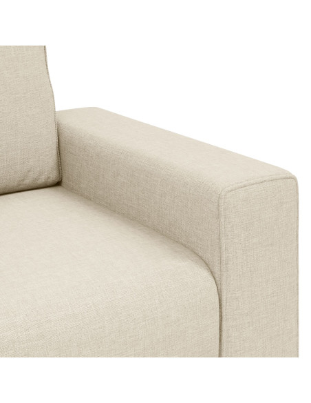 Divano 2 pcs Beige 221 x 80 x 82 cm Tessuto misto lino