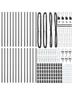 Palo della recinzione 26 pcs Grigio 3,2 x 3,2 x 145 cm 2