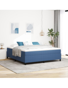 Struttura letto piattaforma Blu 180 x 200 cm Tessuto 2