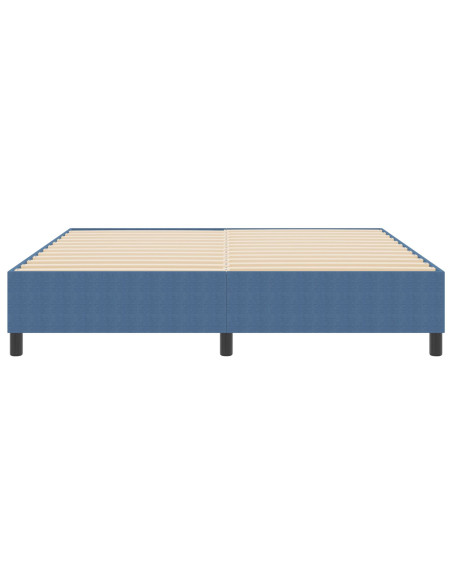 Letto Box Spring Blu Super King Tessuto Corduroy