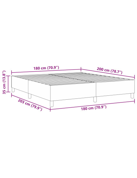 Struttura letto piattaforma Blu 180 x 200 cm Tessuto
