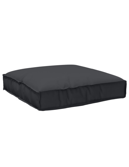 Set di cuscini per pallet  2 pezzi Nero Poliestere Standard
