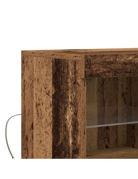 Sideboard con Luci LED Legno Vecchio 81x37x67 cm