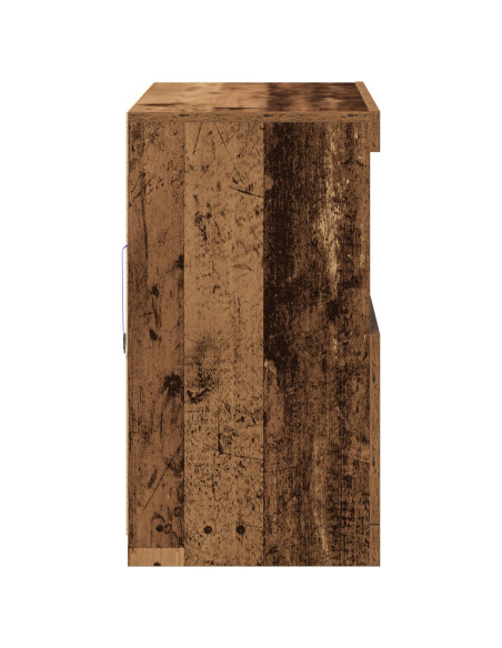 Sideboard con Luci LED Legno Vecchio 81x37x67 cm