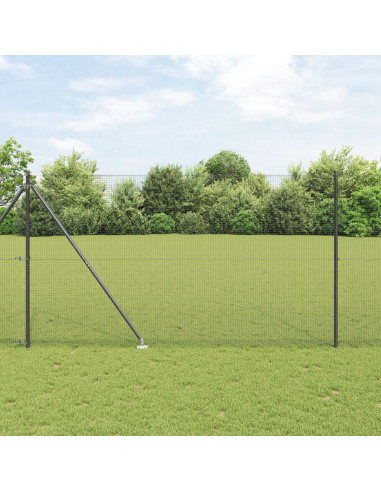 Palo della recinzione Grigio 50 x 1,5 m (maglia 16 x 16 mm)