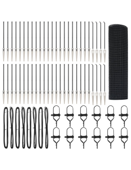 Palo della recinzione Grigio 100 x 0,5 m (rete 25 x 25 mm)