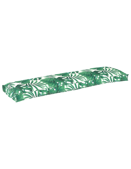 Cuscino da Esterno Motivo Foglie Cotone, Poliestere 150 x 40 x 8 cm