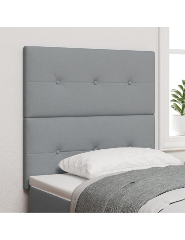 Testiera con testiera Grigio chiaro 80 cm Pelle Sintetica