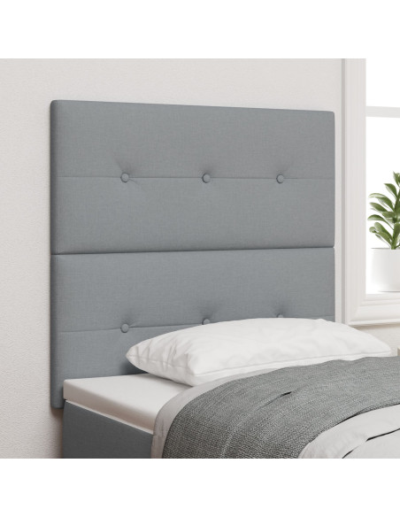 Testiera con testiera Grigio chiaro 80 cm Pelle Sintetica