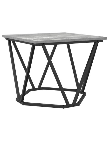Set tavolini 2 pcs Grigio Sonoma Legno ingegnerizzato e acciaio
