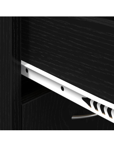 Scarpiera Rovere Nero 60 x 35 x 84 cm Legno multistrato