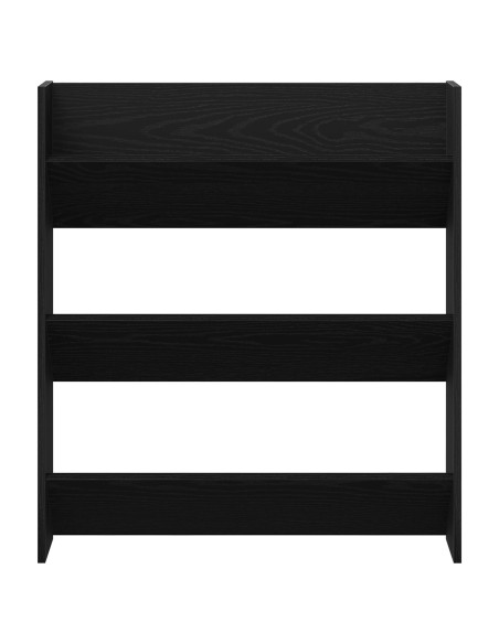 Armadio per scarpe  Nero Rovere 80x18x90 cm in legno ingegnerizzato