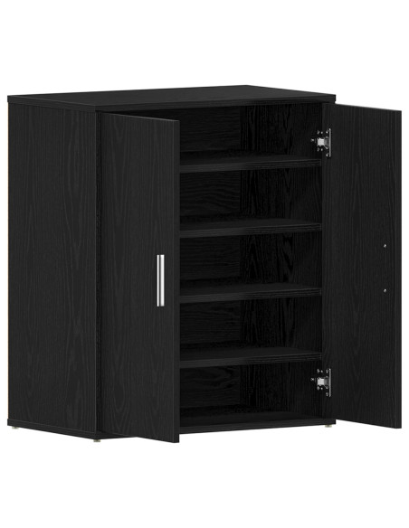 Armadio per scarpe  Nero Rovere 60x35x70 cm in legno ingegnerizzato