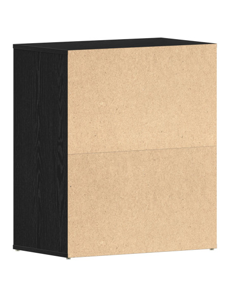 Mobile per scarpe Rovere Nero 60 x 35 x 70 cm Legno multistrato