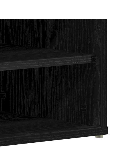Mobiletto per scarpe  Nero Rovere 60x35x70 cm in legno ingegnerizzato