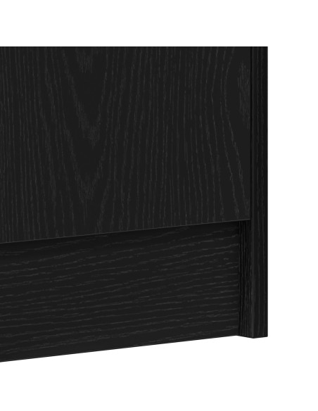 Armadio per scarpe  Nero Rovere 32x35x92 cm in legno ingegnerizzato