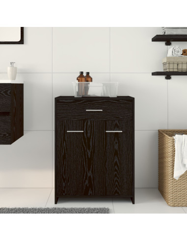 Mobile da Bagno Rovere Nero 60 x 33 x 80 cm Legno multistrato