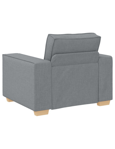 Divano 3 pcs Grigio chiaro Tessuto misto lino