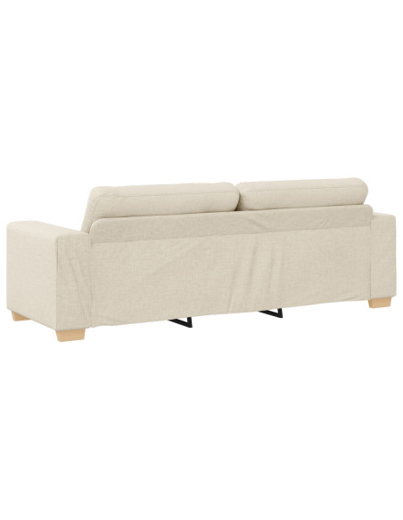 Set di divani 3 pezzi con cuscini in lino
