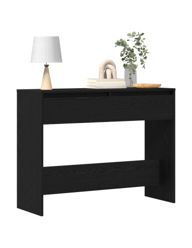 Tavolo consolle con cassetto Rovere Nero 100 x 35 x 76,5 cm