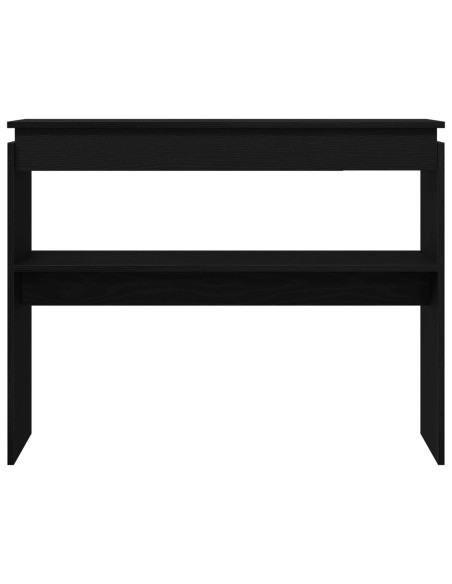 Tavolo Consolle Nero Rovere 80x30x102 cm in Legno Ingegnerizzato di