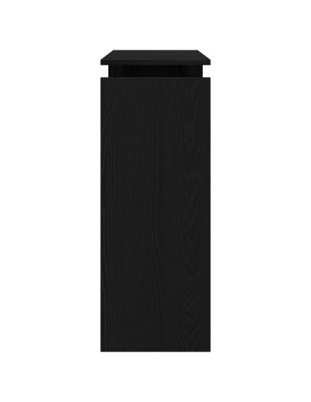 Tavolo Consolle Nero Rovere 80x30x102 cm in Legno Ingegnerizzato di