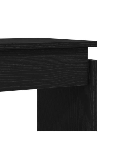 Tavolo Consolle  Nero Rovere 80x30x80 cm in Legno Ingegnerizzato