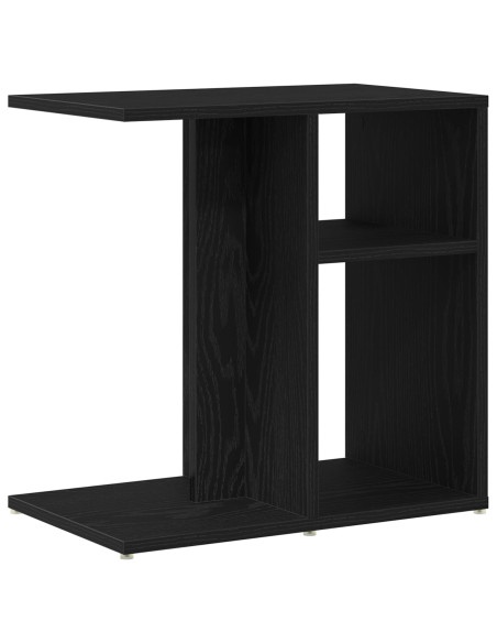 Tavolino  Nero in Rovere 50x30x50 cm in Legno Ingegnerizzato