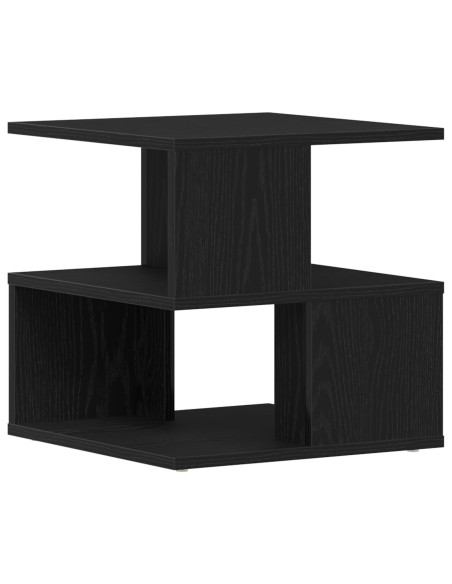 Tavolino  Nero Rovere 40x40x40 cm in Legno Ingegnerizzato
